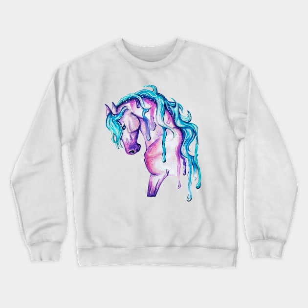 Watercolor Horse Crewneck Sweatshirt by Lady Lilac